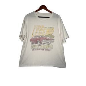 Garage T-Shirt Womens M/L White Graphic Urban Legend Casual School Streetwear